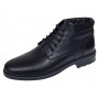 Ghete barbati casual negre din piele naturala imblanite GB101N